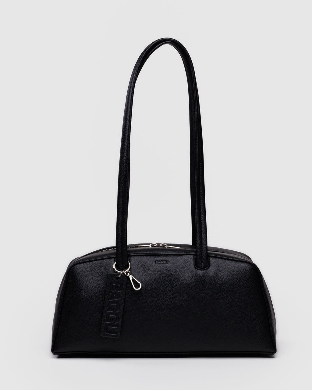 Recycled Leather Bowler Bag - Black
